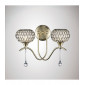 Applique murale Chelsie 2 Ampoules laiton antique/verre transparent|Appliques murales|Luminaire Center