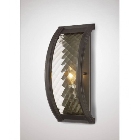 Applique murale Asia 1 Ampoule E14 Oiled Bronze/verre transparent|Appliques murales|Luminaire Center