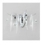 Applique murale Cygnet 3 Ampoules chrome poli/verre noir/cristal|Appliques murales|Luminaire Center