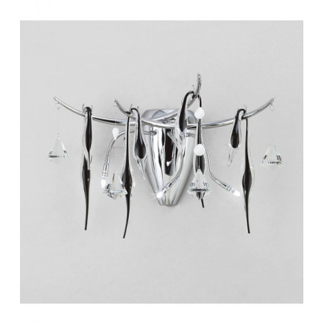 Applique murale Cygnet 3 Ampoules chrome poli/blanc dépoli/cristal|Appliques murales|Luminaire Center