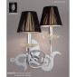 Applique murale Acanto 2 Ampoules E14, chrome poli avec Abat jour noirs|Appliques murales|Luminaire Center