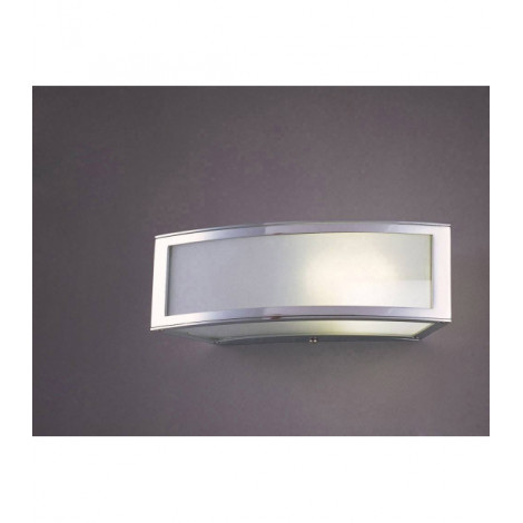 Applique murale Duna E27 1 Ampoule E27, chrome poli/arylique blanc|Appliques murales|Luminaire Center