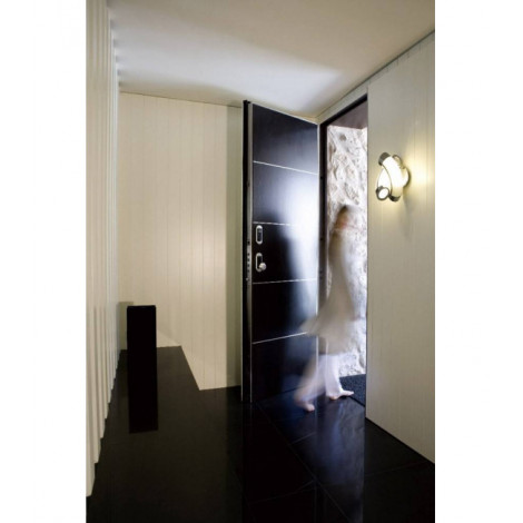 Applique murale Guss E27 2 Ampoules E27, chrome poli/arylique blanc|Appliques murales|Luminaire Center