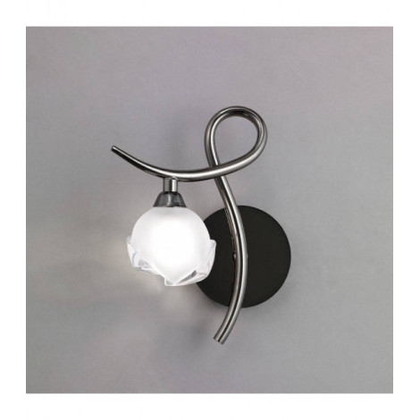 Applique murale Fragma Left avec interrupteur 1 Ampoule G9, chrome noir|Appliques murales|Luminaire Center