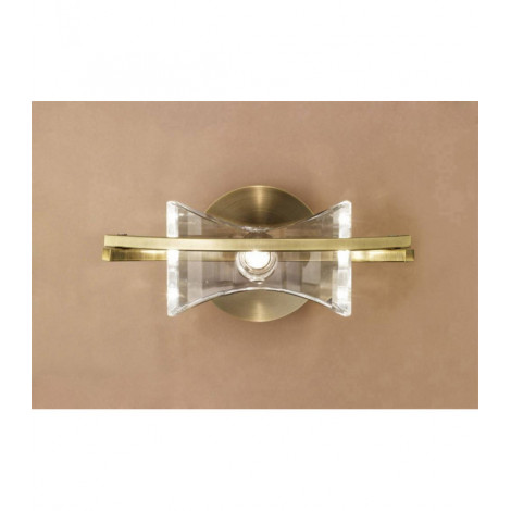 Applique murale Kromo avec interrupteur 1 Ampoule G9, laiton antique|Appliques murales|Luminaire Center