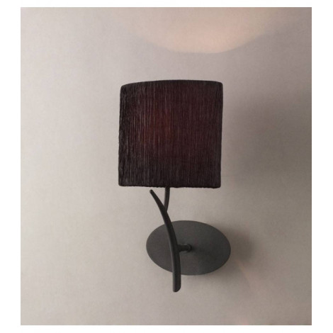 Applique murale Eve 1 Ampoule E27, anthracite avec Abat jour noir ovale|Appliques murales|Luminaire Center