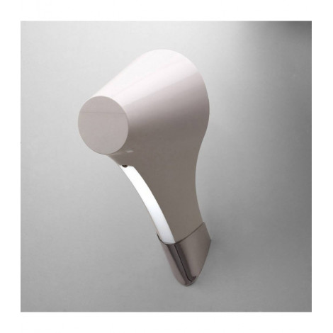 Applique murale Ora 1 Ampoule E27, blanc brillant/arylique blanc/chrome poli|Appliques murales|Luminaire Center