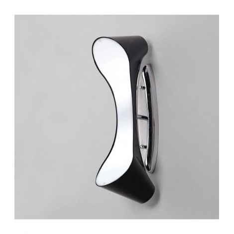 Applique murale Ora 2 Ampoules E27, noir brillant/arylique blanc/chrome poli|Appliques murales|Luminaire Center