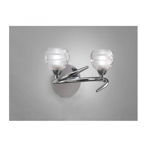 Applique murale Loop avec interrupteur 2 Ampoules G9 ECO, chrome poli|Appliques murales|Luminaire Center