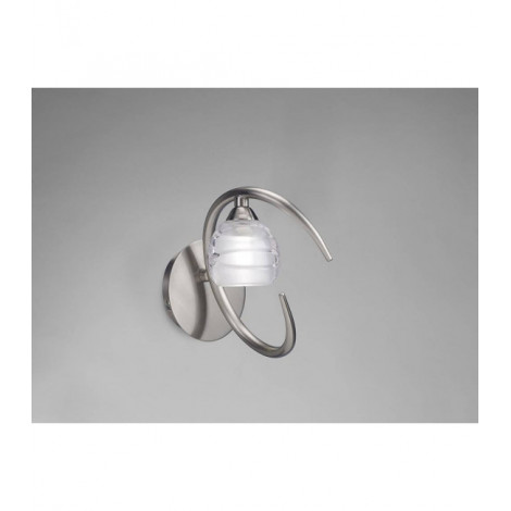 Applique murale Loop avec interrupteur 1 Ampoule G9 ECO, nickel satiné|Appliques murales|Luminaire Center