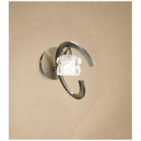 Applique murale Ice avec interrupteur 1 Ampoule G9 ECO, laiton antique|Appliques murales|Luminaire Center