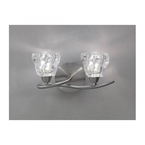 Applique Iku avec interrupteur 2 Ampoules G9, nickel satiné|Appliques murales|Luminaire Center