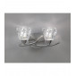 Applique Iku avec interrupteur 2 Ampoules G9, nickel satiné|Appliques murales|Luminaire Center