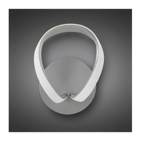 Applique murale Knot 12W LED 3000K, 840lm, argent/acrylique givré/chrome poli|Appliques murales|Luminaire Center