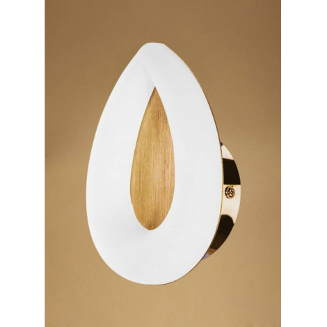 Applique murale Juno 5W LED 3000K, 450lm, doré satiné/acrylique givré/doré|Appliques murales|Luminaire Center