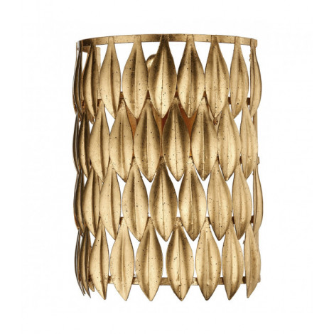 Applique murale Volcano feuille dorée 1 ampoule|Appliques murales|Luminaire Center