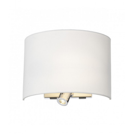 Applique murale Wetzlar chrome poli et blanc doux 1 ampoule|Appliques murales|Luminaire Center