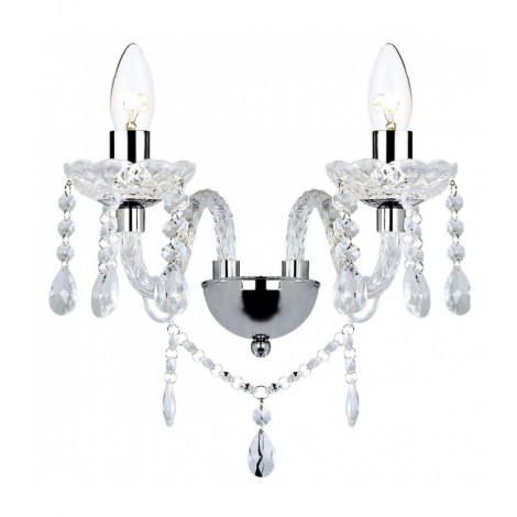 Applique murale Katie chrome poli et chrome poli 2 ampoules|Appliques murales|Luminaire Center