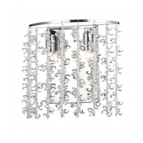 Applique murale Sestina cristal et chrome poli 2 ampoules|Appliques murales|Luminaire Center