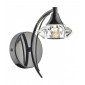 Applique murale Luther chrome noir et cristal 1 ampoule|Appliques murales|Luminaire Center