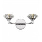 Applique murale Luther chrome poli et cristal 2 ampoules|Appliques murales|Luminaire Center