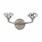 Applique murale Luther chrome satiné et cristal 2 ampoules|Appliques murales|Luminaire Center