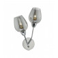 Applique murale Eloise chrome poli et fumé 2 ampoules|Appliques murales|Luminaire Center