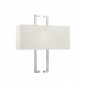 Applique murale Nile chrome poli et ivoire doux 1 ampoule|Appliques murales|Luminaire Center