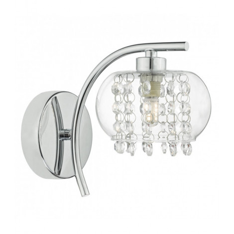Applique murale Elma chrome poli et verre 1 ampoule|Appliques murales|Luminaire Center