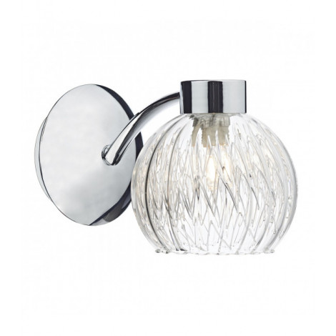 Applique murale Yasmin chrome poli et verre 1 ampoule|Appliques murales|Luminaire Center