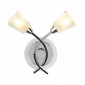 Applique murale Austin chrome poli et verre 2 ampoules|Appliques murales|Luminaire Center