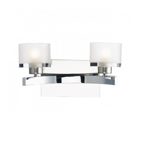 Applique murale Eton chrome poli et verre 2 ampoules|Appliques murales|Luminaire Center