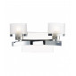 Applique murale Eton chrome poli et verre 2 ampoules|Appliques murales|Luminaire Center