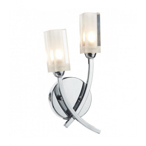 Applique murale Morgan chrome poli et verre 2 ampoules|Appliques murales|Luminaire Center