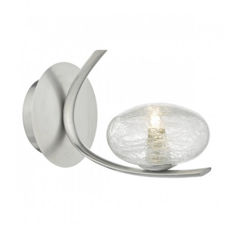 Applique murale Leighton chrome satiné et verre 1 ampoule|Appliques murales|Luminaire Center