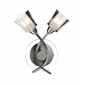 Applique murale Austin chrome satiné et verre 2 ampoules|Appliques murales|Luminaire Center