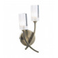 Applique murale Morgan laiton antique et verre 2 ampoules|Appliques murales|Luminaire Center