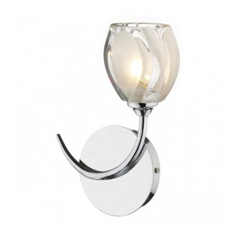 Applique murale Zagreb chrome poli et verre moulé 1 ampoule|Appliques murales|Luminaire Center