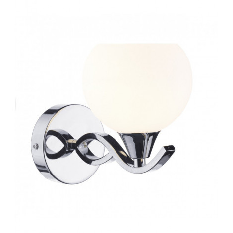 Applique murale Aruba chrome poli et verre opale 1 ampoule|Appliques murales|Luminaire Center