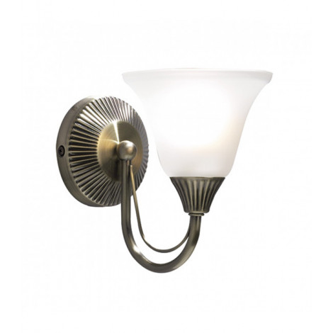 Applique murale Boston laiton antique et verre opale 1 ampoule|Appliques murales|Luminaire Center