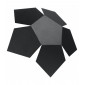 Applique murale PENTA acier noir 2 ampoules|Appliques murales|Luminaire Center