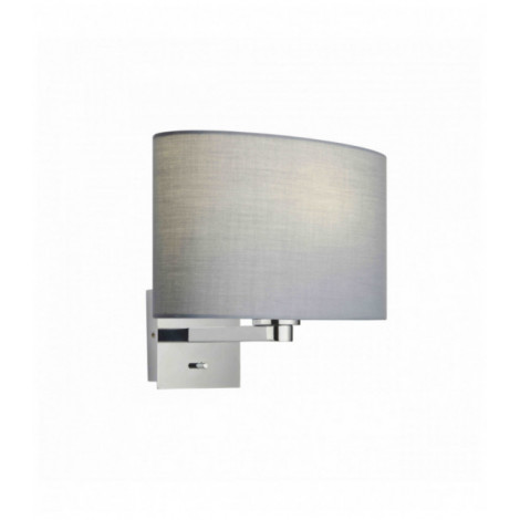 Applique murale Issac Ellipse en Acier , tissu gris|Appliques murales|Luminaire Center