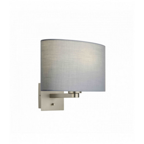 Applique murale Issac Ellipse en Acier , tissu gris 60W|Appliques murales|Luminaire Center
