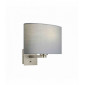 Applique murale Issac Ellipse en Acier , tissu gris 60W|Appliques murales|Luminaire Center