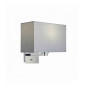 Applique murale Issac Rectangular en Acier , tissu gris|Appliques murales|Luminaire Center
