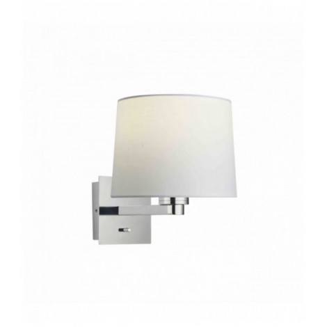Applique murale Issac Taper en Acier , tissu blanc vintage|Appliques murales|Luminaire Center
