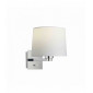 Applique murale Issac Taper en Acier , tissu blanc vintage|Appliques murales|Luminaire Center