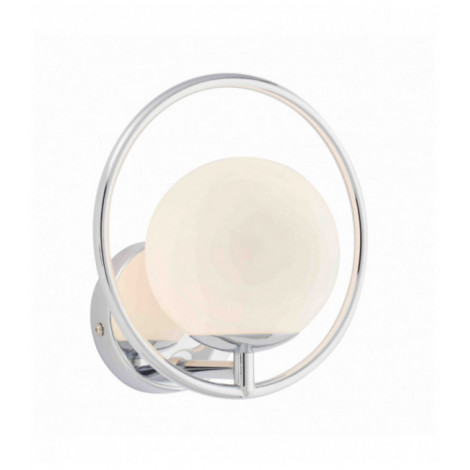 Applique murale Orb en Acier , Plaque chromée et verre opale|Appliques murales|Luminaire Center