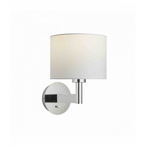 Applique murale Owen Cylinder en Acier , tissu blanc vintage|Appliques murales|Luminaire Center