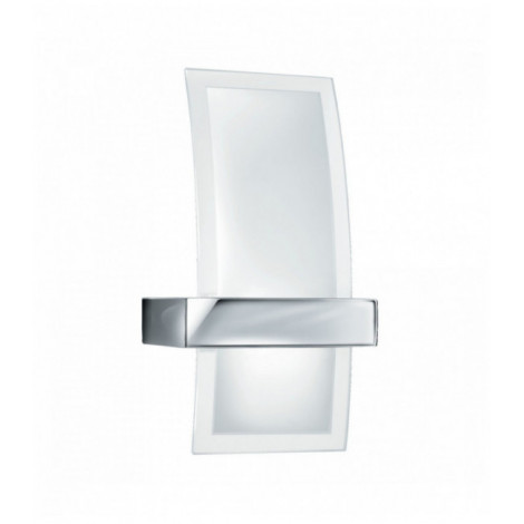Applique led incurvé verre transparent / dépoli chrome|Appliques murales|Luminaire Center